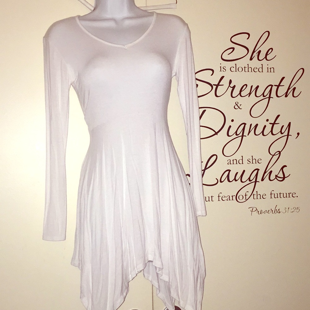 White flowy dance shirt size small
